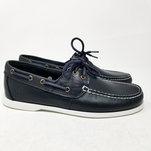 Timberland Cedar Bay Navy Blue White Boat Shoe - Picture 2 of 8